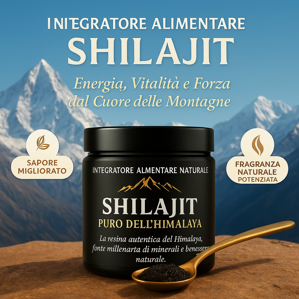 Shilajit 100% Puro 💎 Fonte di Energia Vitale dell’Himalaya