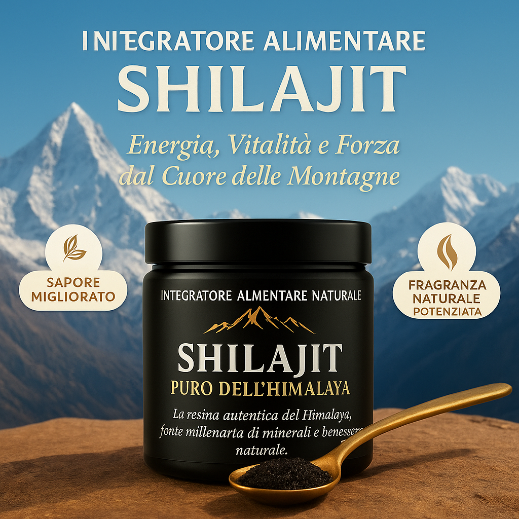 Shilajit 100% Puro 💎 Fonte di Energia Vitale dell’Himalaya